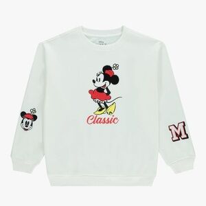 Ladies Mickey Mouse Fashion Crewneck - Chenille Patch & Embroidery Sleeve